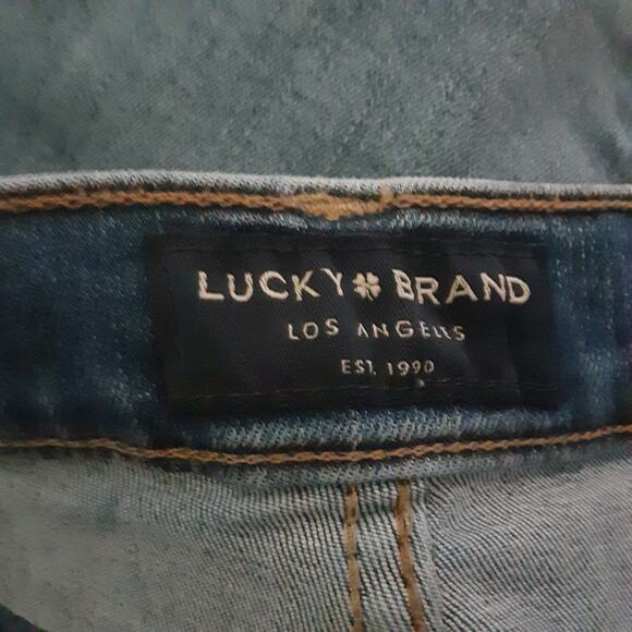 Lucky Brand Jeans Mid Rise Super Skinny Ava Women's 4/27 Ankle Fringe Distressed - Picture 5 of 13